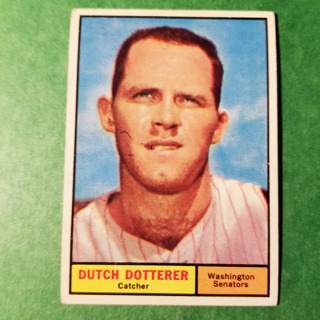 1961 - TOPPS BASEBALL CARD NO. 332 - DUTCH DOTTERER - SENATORS