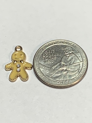 ☺GINGERBREAD MAN CHARM~#3~CREAM~1 CHARM ONLY~FREE SHIPPING☺