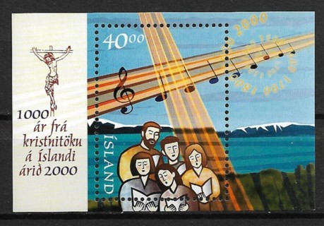 2000 Iceland Sc901 1,000 Anniversary of Christianity in Iceland MNH S/S