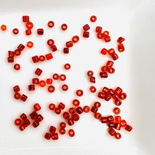 Orange Iridescent 2mm Seed Beads 