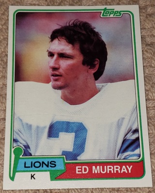 ♨️♨️ 1981 Topps Ed Murray Football Rookie card # 440 Detroit Lions  ♨️♨️ 