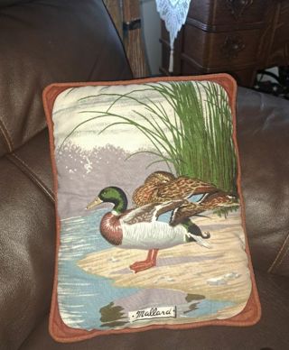 Mallard DUCK, LODGE, wildlife DECOR, ACCENT PILLOW