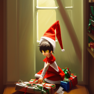 Listia Digital Collectible: Oh No Elf Caught Opening Gifts