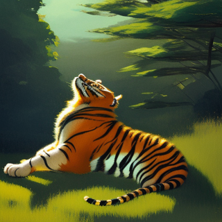 Listia Digital Collectible: Sunbathing Tiger