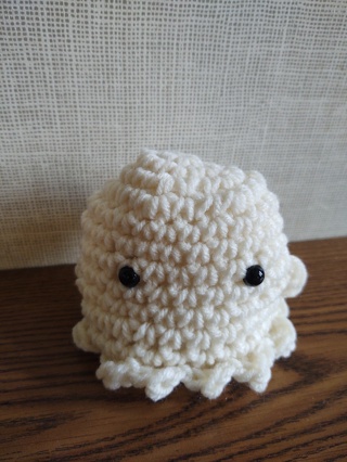 Hand Crocheted Amigurumi Ghost 