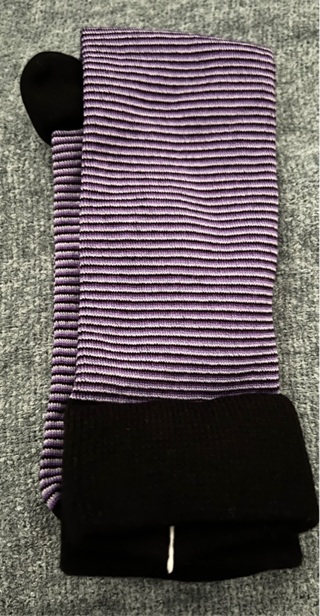 New:Striped Black/Purple Diabetic Socks! Cotton,Lycra,Nylon,Elastic. Comfy & Non Binding