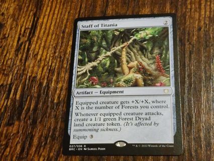 Magic the gathering mtg Staff of Titania rare card Brothers War