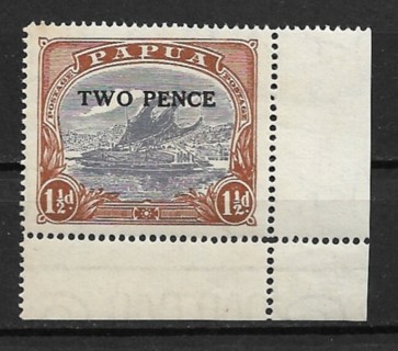 1931 Papua New Guinea Sc88 2p overprint on 1½d Lakatoi MH with slight gum toning.