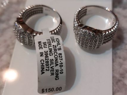 Sterling silver ring, retails $150, new sz 7