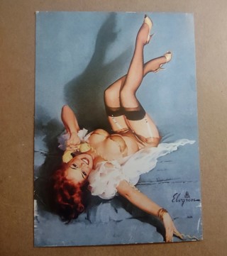 Vintage Looking Pinup Girl Postcard - Unused - Paper Craft - Scrapbook- Junk Journal Supplies