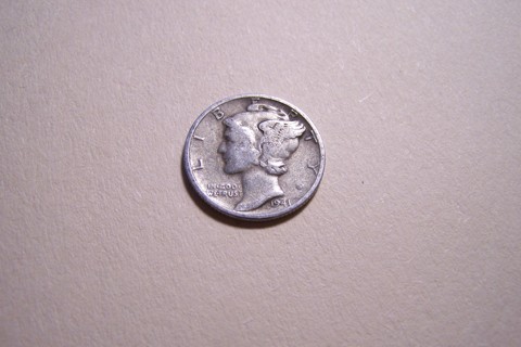 Silver 1941 Winged Liberty Head Mercury Dime