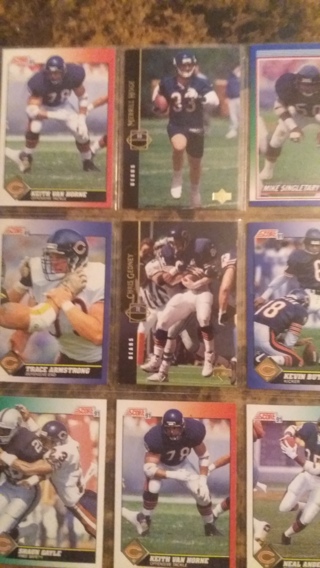 set of 9 chicago bears football cards free shipping