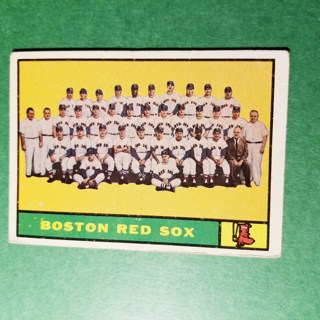 1961 - TOPPS BASEBALL CARD NO. 373 - BOSTON TEAM - RED SOX- EXMT-NRMT+