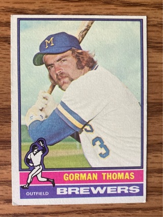 1976 Topps Gorman Thomas baseball card 