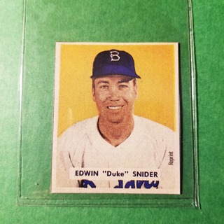  DUKE Snider 1949 REPRINT - 1989 BOWMAN Sweepstakes HOF Brooklyn Dodgers