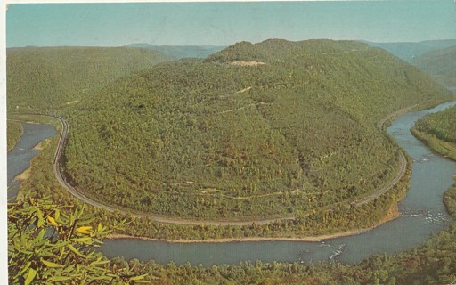 Vintage Unused Postcard: f: New River Canyon, Grandview, WV