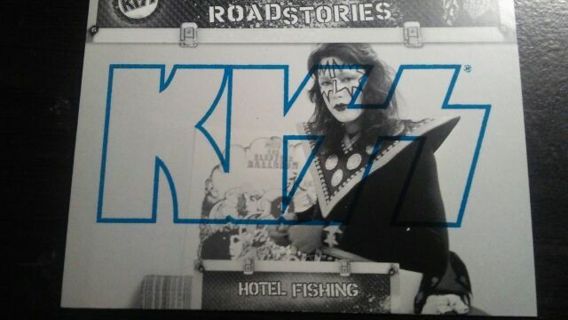 2009 KISS 360/PRESSPASS- ROADSTORIES- HOTEL FISHING- BLUE EDITION TRADING CARD# 55