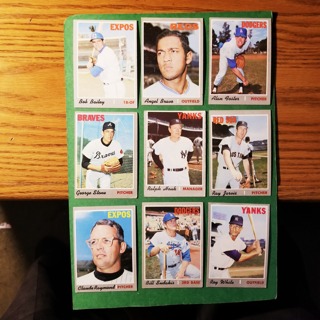 9 - LOT -1970 TOPPS EX/EXMT - BASEBALL CARDS