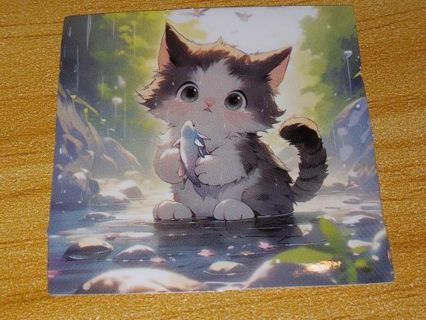 Cat Cute one vinyl sticker no refunds regular mail Win 2 or more get bonus