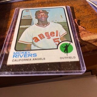 1973 topps Mickey rivers baseball card 