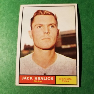 1961 - TOPPS BASEBALL CARD NO. 36 - JACK KRALICK - TWINS