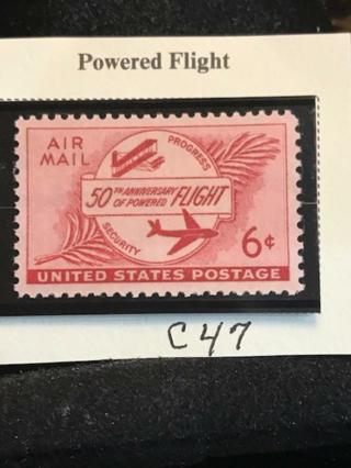 MNH USA STAMPS AIR MAIL ISSUED 1952 POWERED FLIGHT (C 47)