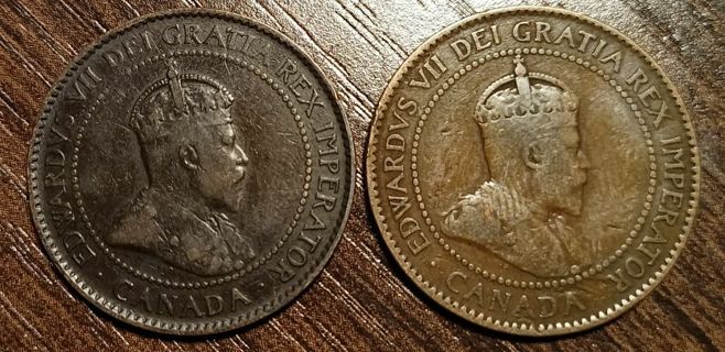 1907 Canada Large One Cent Full bold dates!
