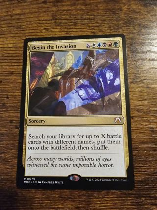 Magic the gathering mtg Begin the Invasion Mythic Rare card March of the machine