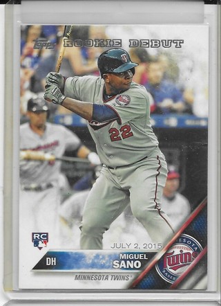 Miguel Sano 2016 Topps Update #US171 Rookie Card