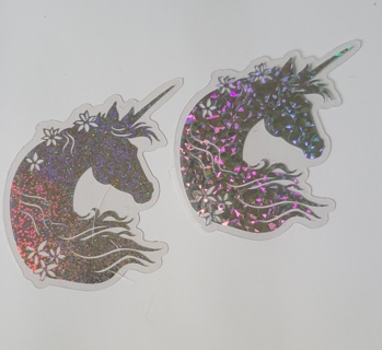 2 Glitter Stickers 