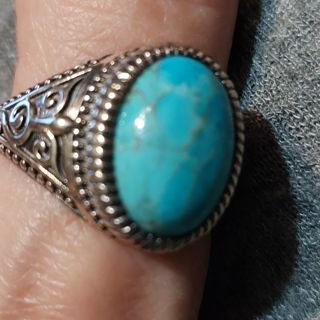 Sterling silver turquoise ring size 12, retails $63