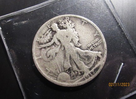 ★★ 1917 WALKING LIBERTY HALF DOLLAR VG ★★ **90% SILVER**