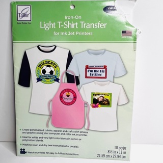 Iron On Transfer for Light T-Shirt Inject Printer 