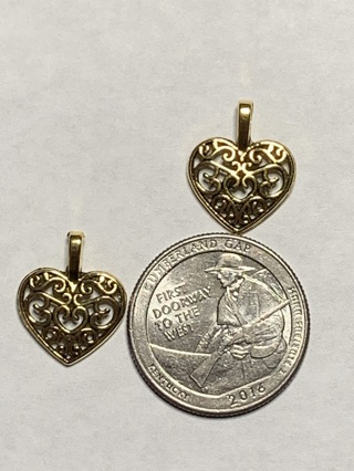 ANTIQUE GOLD CHARMS~#54~SET OF 2~FREE SHIPPING!