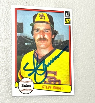 Autographed Steve Mura 1982 Donruss Baseball 523  San Diego Padres