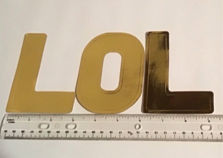 U.S. Only/ LOL letters cutouts