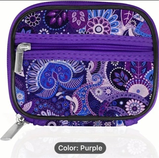 Brand new med case purple zipper outside put a credit card in the zipper part free free shipping
