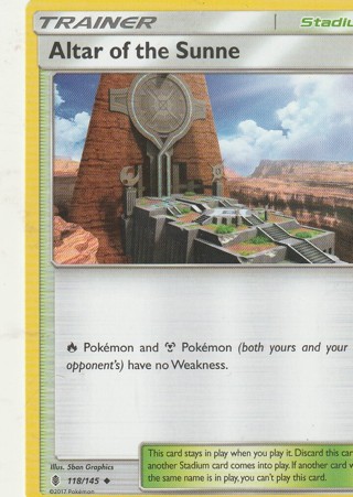 Pokemon Card: Altar of the Sunne