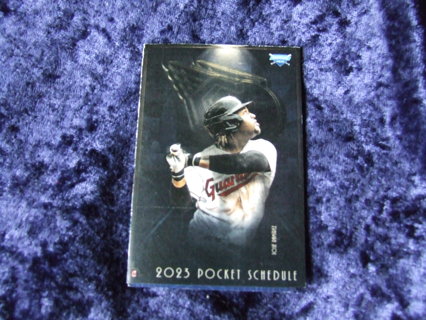 2025 Jose Ramirez Cleveland Guardians Team Season Baseball Pocket Schedule 