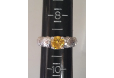 Ring with Yellow Stone, size 9