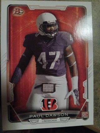 2015 BOWMAN ROOKIE PAUL DAWSON CINCINNATI BENGALS FOOTBALL CARD# 89