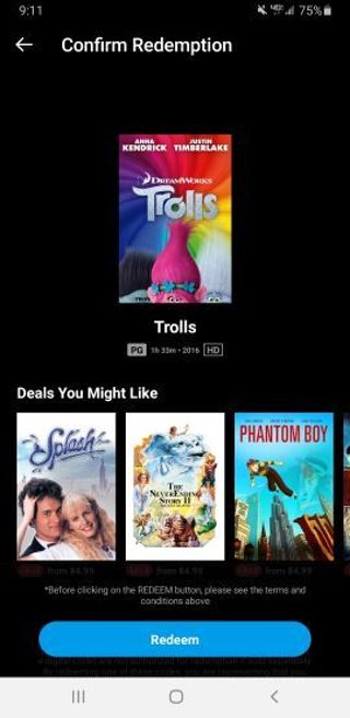 Trolls movies anywhere HD