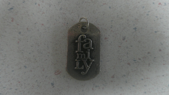 FAMILY Dog Tag Charm