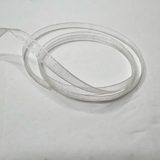 White Organdy 1/4” Wide Ribbon 