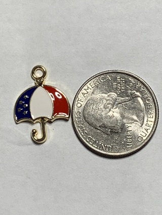 ✨AMERICAN FLAG CHARMS~#5~UMBRELLA~4TH OF JULY ENAMEL CHARMS~FREE SHIPPING✨ 