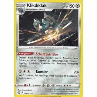 Tradingcard - 2022 Pokemon german Klikdiklak 104/172 