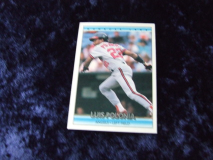 1992 Luis Polonia California Angels Donruss Card #252