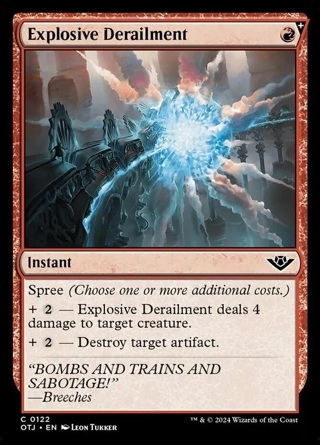 Explosive Derailment - Foil MTG Outlaws of Thunder Junction NM Magic Foil