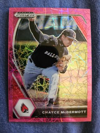 2021 Panini Prizm Draft Picks Pink Velocity Prizm Chayce McDermott