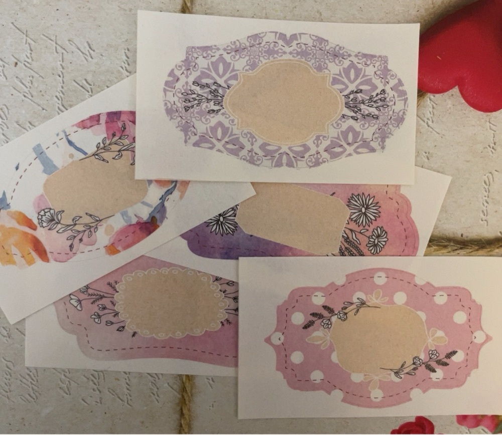 FREE: “Vintage Inspired File Label Stickers” — Scribble-Style Heart & Tag Ephemera
